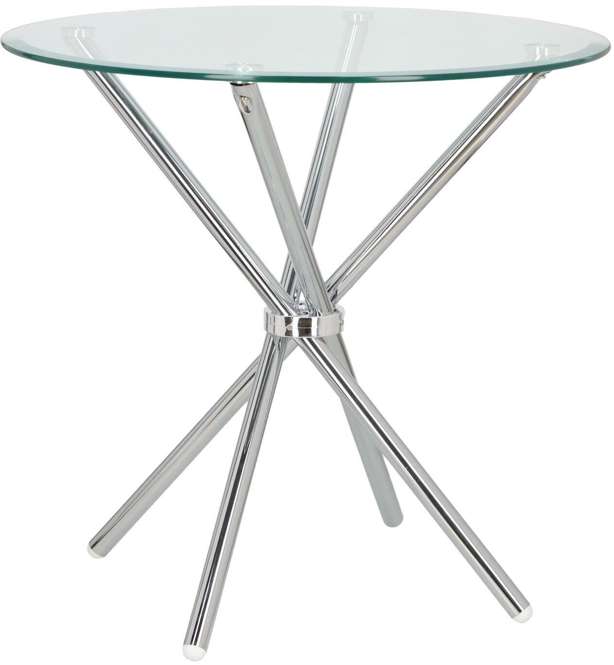 INTESI STÓŁ UFO 90CM TRANSPARENTNY/ CHROM