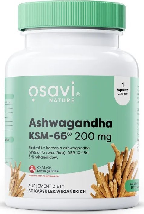 Osavi Osavi - Ashwagandha KSM-66, 200mg, 60 vkaps