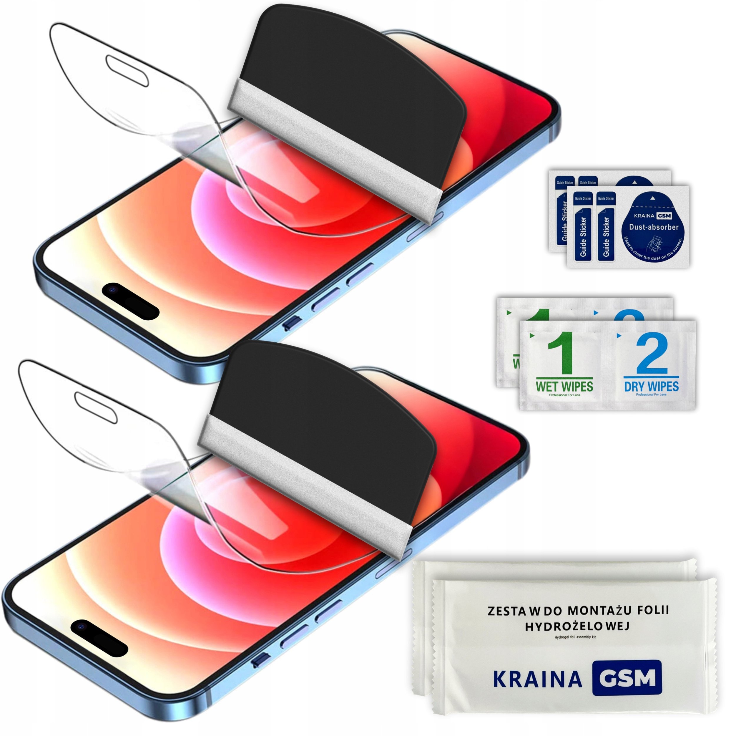 2x FOLIA OCHRONNA HYDROŻELOWA 3D do Apple iPhone 16 2 sztuki