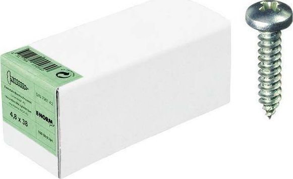 E-NORMpro DIN 7981, stal szlachet. A2, -C-H 3,9x32, opak.handl. E-NORMpro