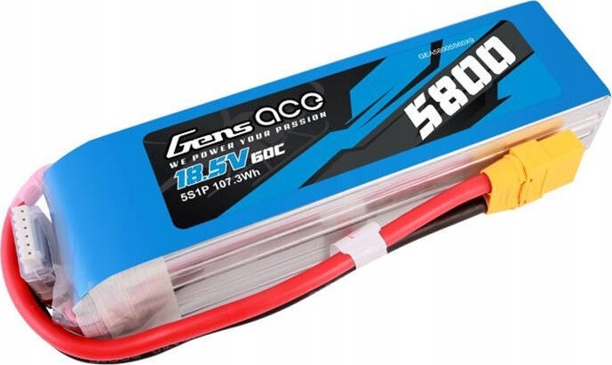 Gens Ace Akumulator Gens ace 5800mAh 60C 18.5V 5S1P Lipo z konektorem XT90 plug