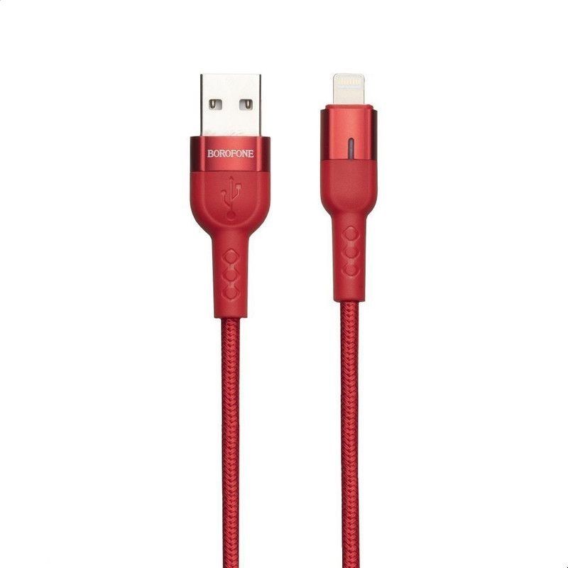 Kabel USB Borofone USB-A - Lightning 1.2 m Czerwony (6931474724069)