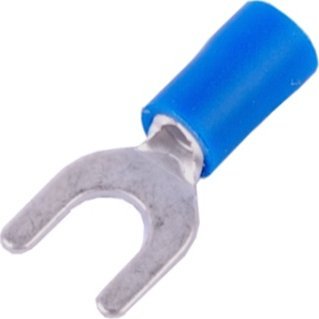 Końcówka widełkowa izolowana M5 niebieska 100szt SGE