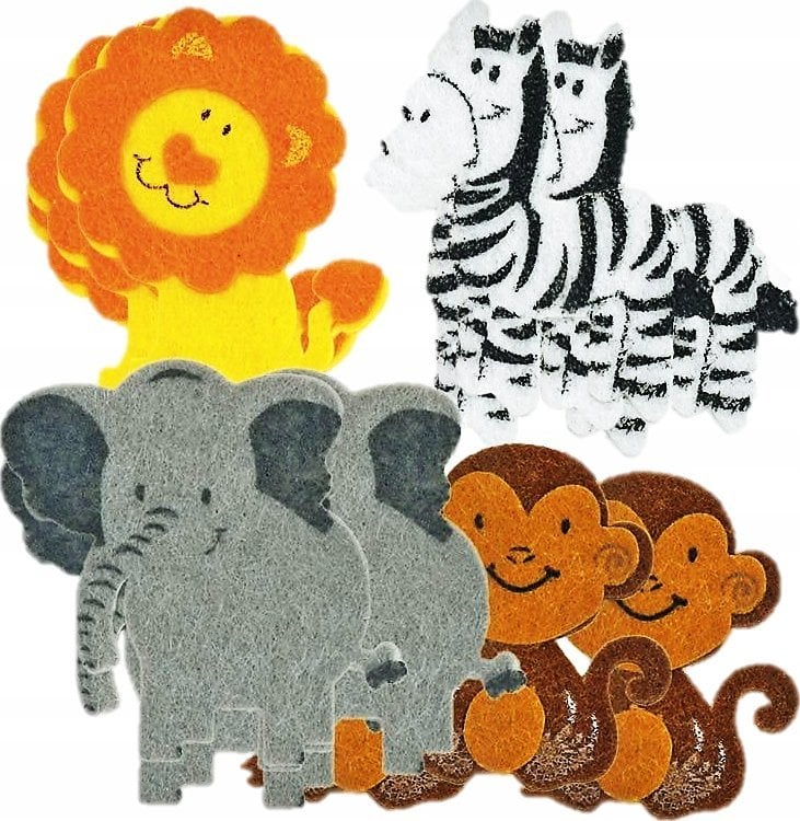 Titanum Naklejki filcowe zwierzęta 12szt.