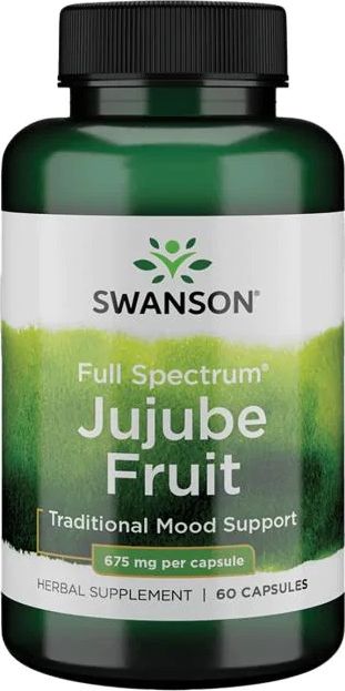 Swanson Swanson - Full Spectrum Jujube Fruit, Owoc Głożyny, 675mg, 60 kapsułek