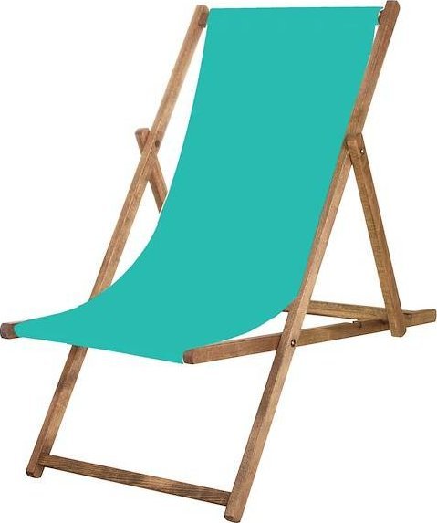 Springos Leżak drewniany impregnowany z tkaniną w kolorze morskim UNIWERSALNY