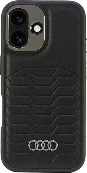 Audi Audi Synthetic Leather MagSafe iPhone 16 6.1" czarny/black hardcase AU-TPUPCMIP16-GT/D3-BK