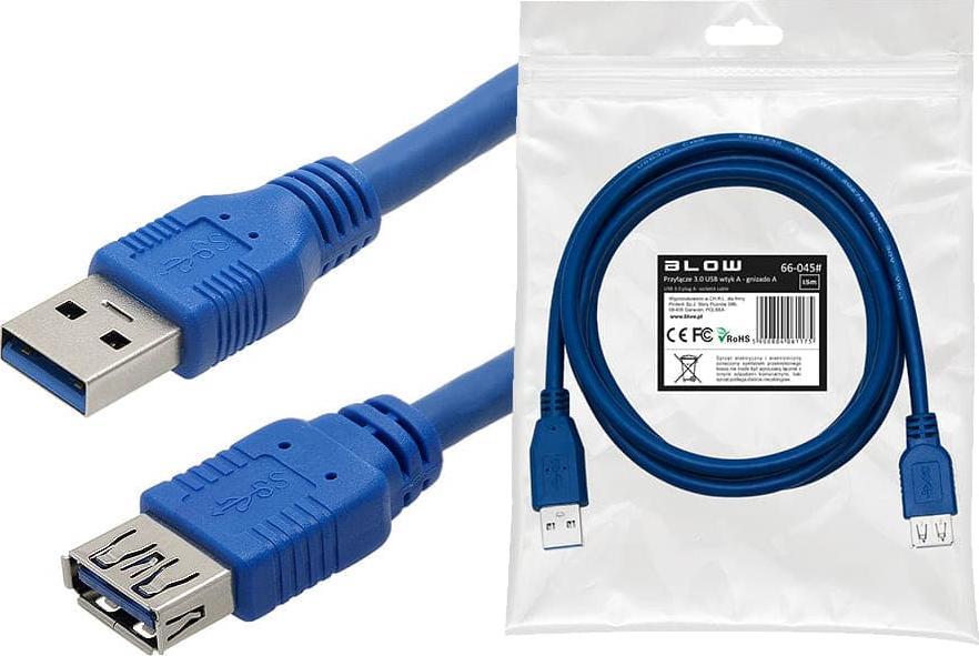 Blow Przedłużacz USB 3.0 A-A wtyk-gniazdo 1,5m