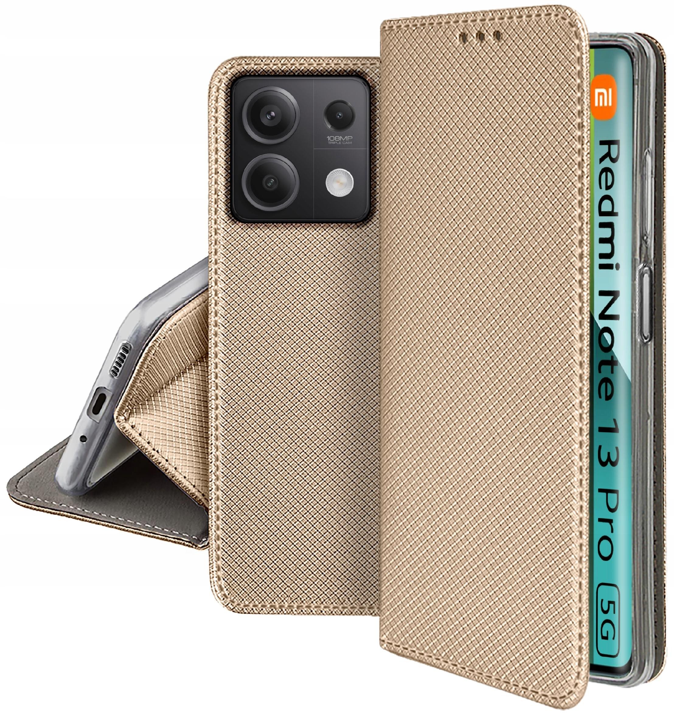 Etui do Xiaomi Redmi Note 13 Pro 5G SMART MAGNET CASE PORTFEL + SZKŁO 9H
