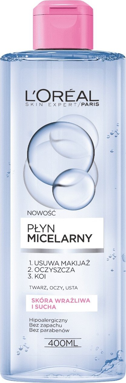 L’Oreal Paris Skin Expert Płyn micelarny - cera sucha i wrażliwa 400ml