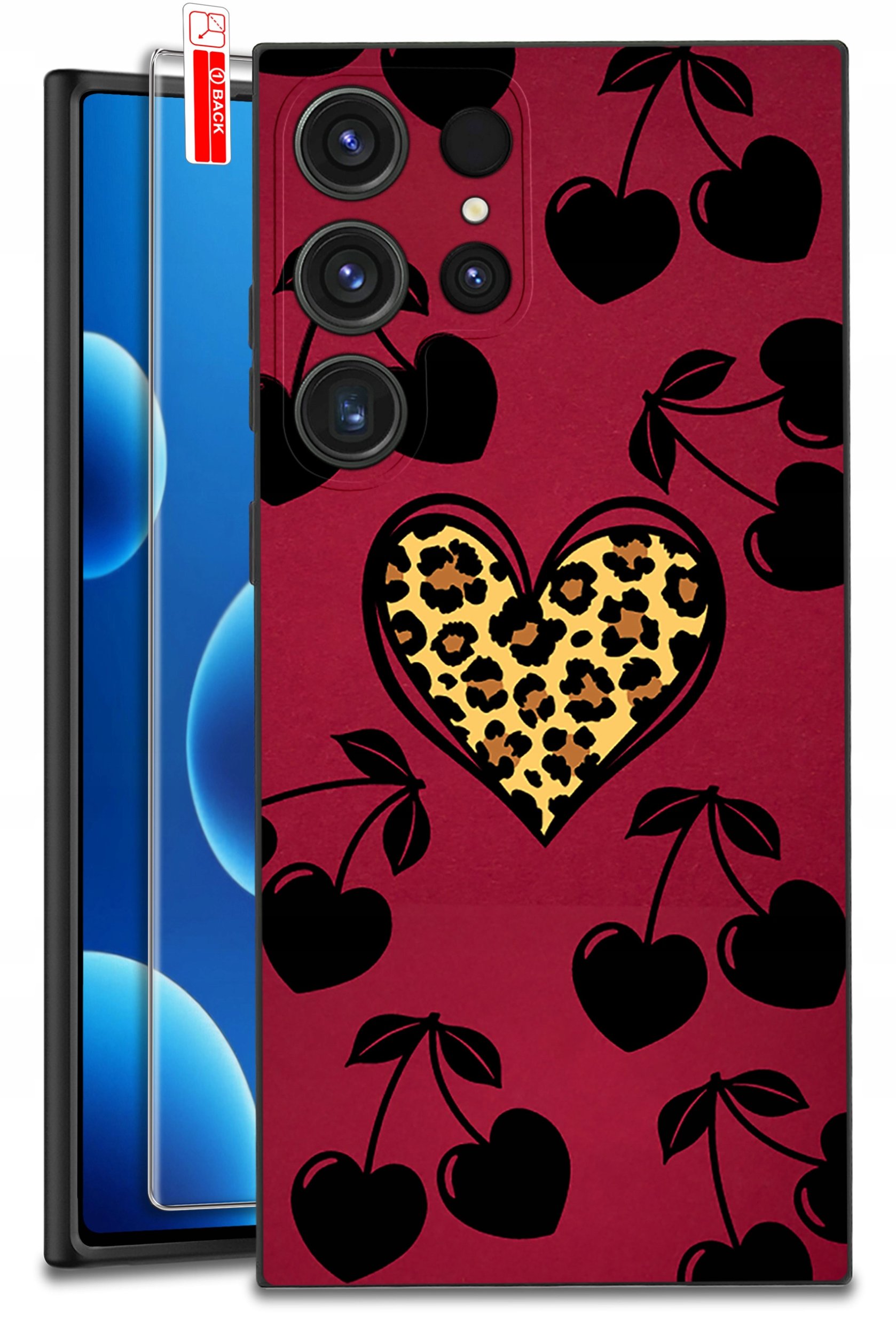 ETUI do Samsung Galaxy S24 Ultra | WZORY | SILIKONOWE MATT CASE + SZKŁO 9H