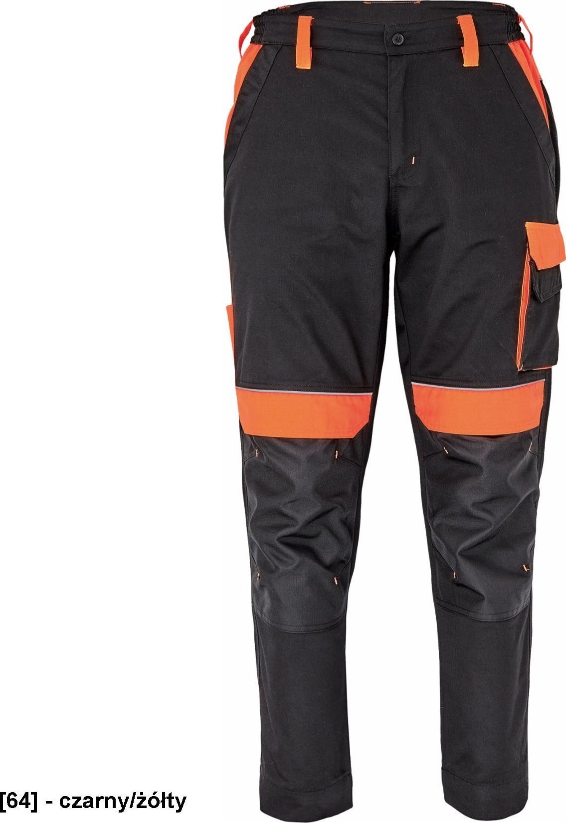 CERVA MAX VIVO - spodnie - czarny/żółty 44