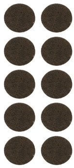 FELT PADS D20 BROWN 10PCS