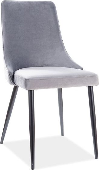 Signal Krzesło PIANO B VELVET szare