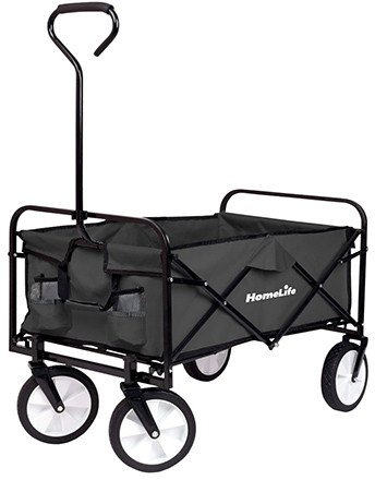 Składany wózek transportowy, plażowy, ogrodowy LEON - 80 kg