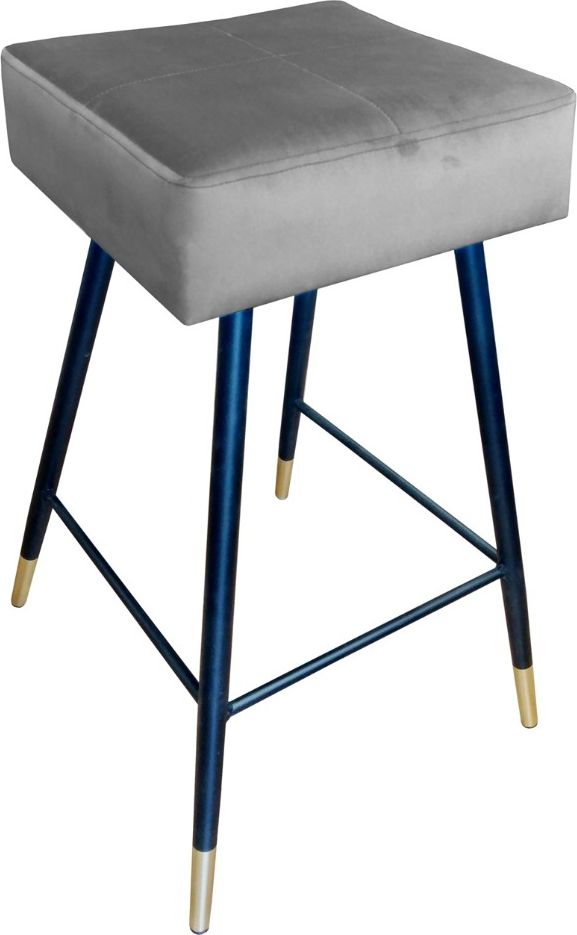 Atos Hoker OLIMP VELVET GOLD szary tapicerowany aksamitem do kuchni ATOS