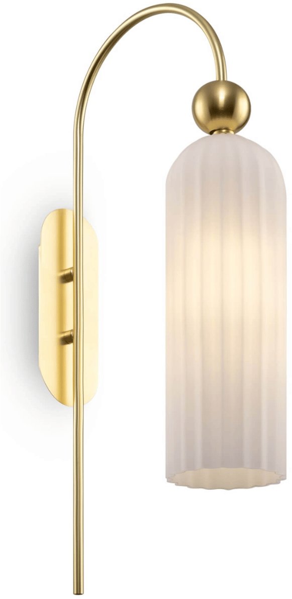 Kinkiet do sypialni Antic MOD302WL-01W szklany klosz biały