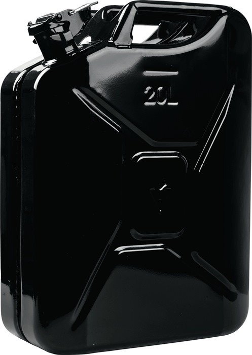 Kanister na paliwo VALPRO z blachy stalowej 20l czarny RAL 9005