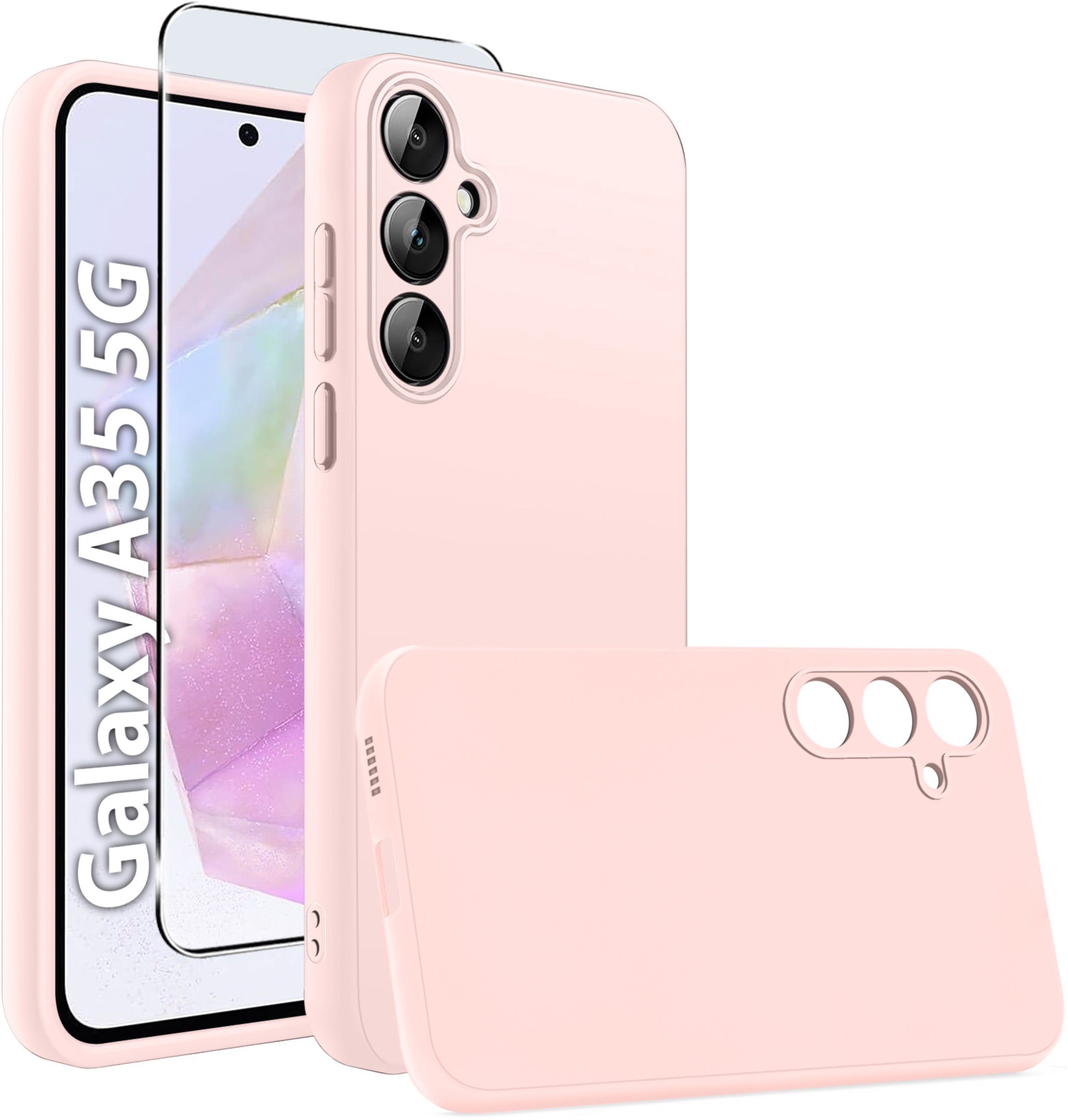 krainaGSM Etui do Samsung Galaxy A35 5G CASE SOFT MATT tył + SZKŁO 9H