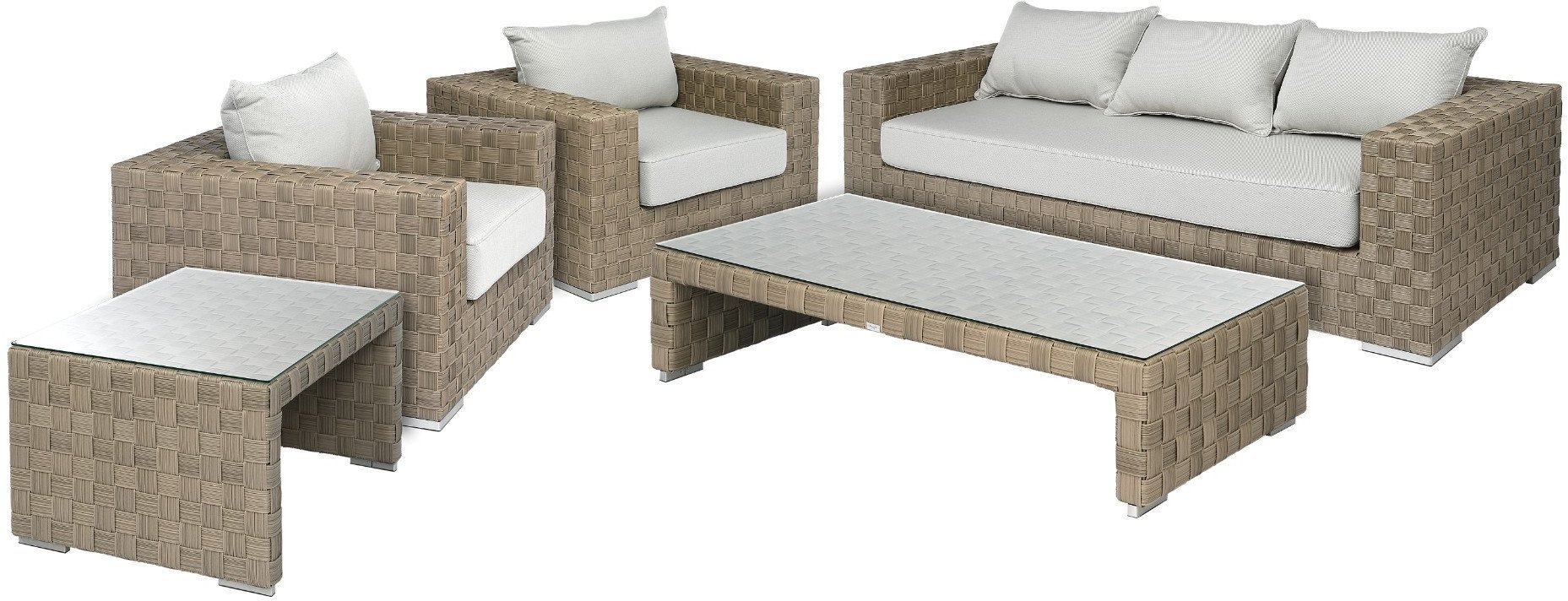 5-ių dalių lauko baldų komplektas Moma, smėlio