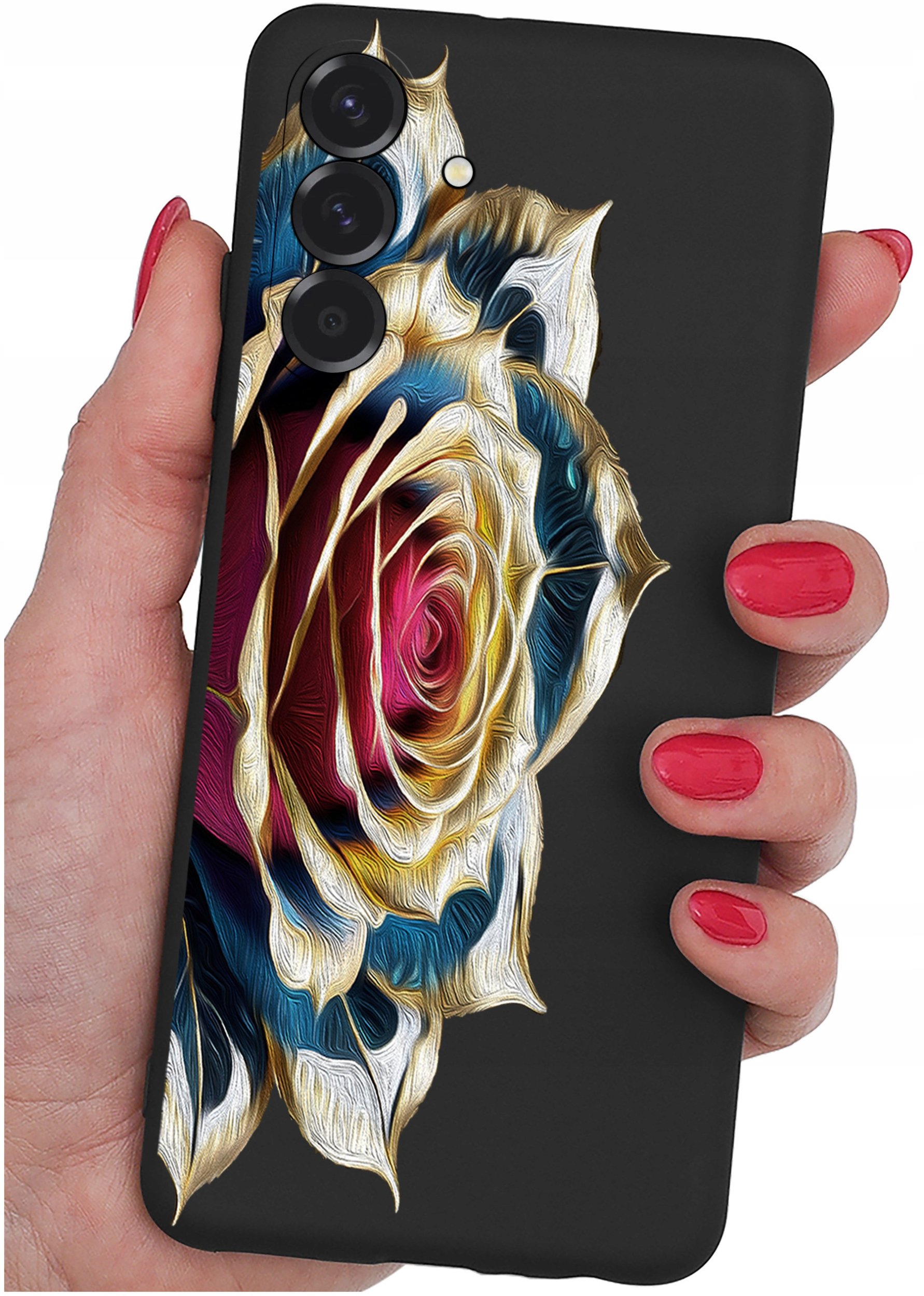 ETUI do Samsung A56 5G | WZORY | SILIKONOWE MATT CASE + SZKŁO 9H