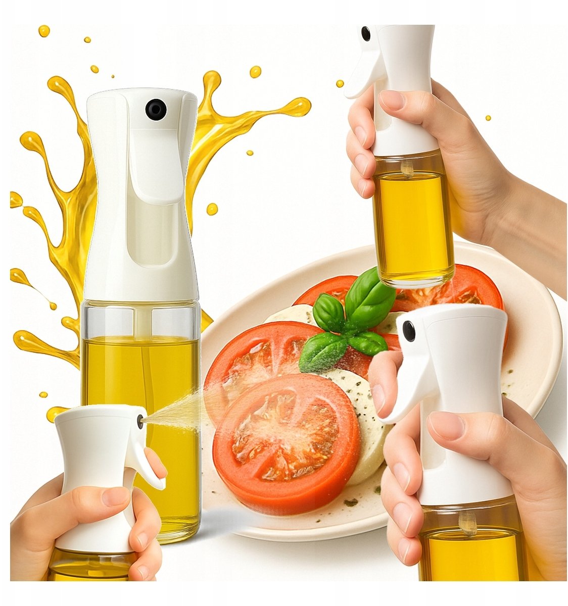 Spryskiwacz Do Oleju Oliwy Tłuszczu Rozpylacz 200 ml Szklany dozownik spray