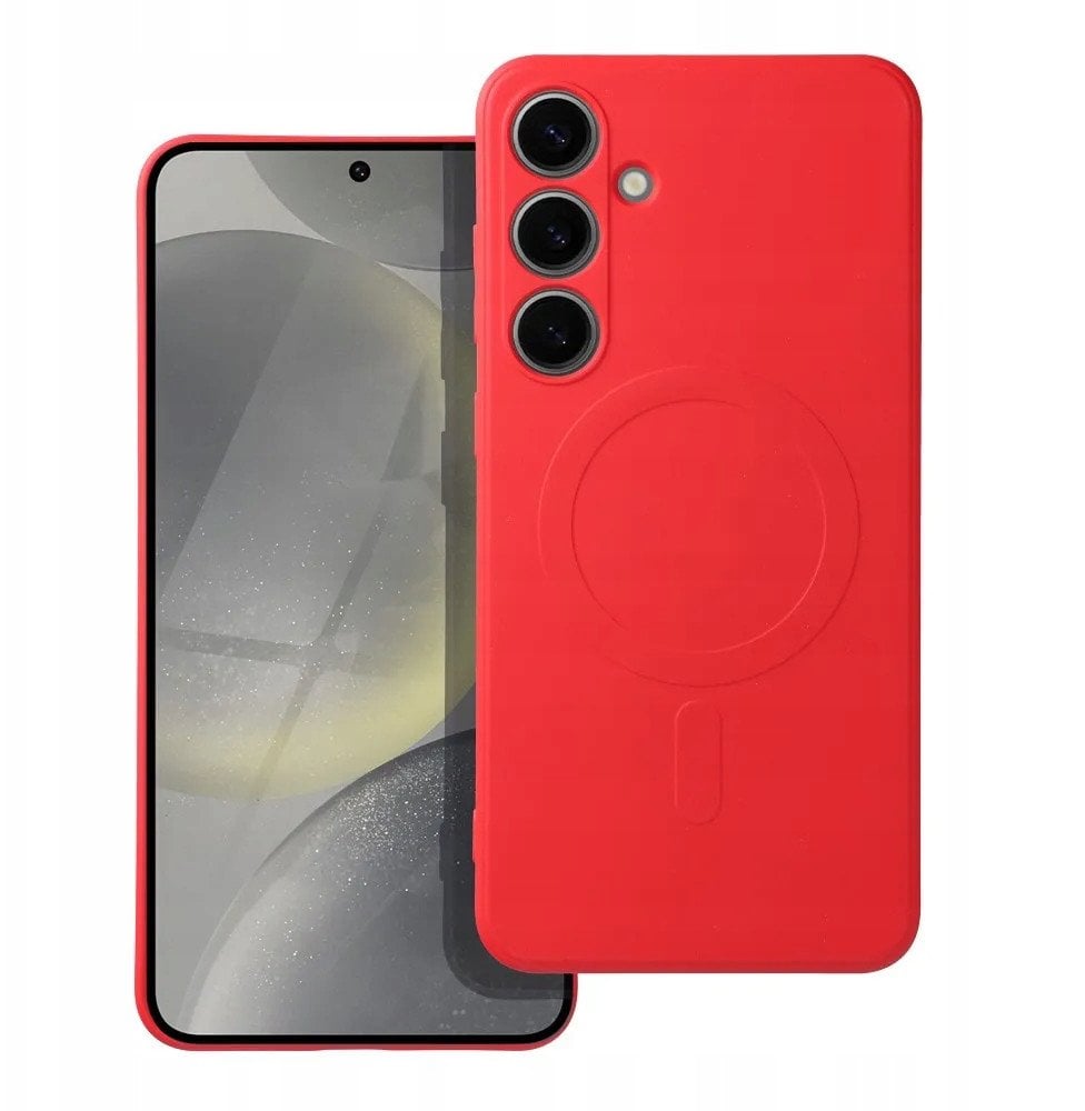 Futerał SILICONE MAG COVER kompatybilny z MagSafe do SAMSUNG A36 czerwony