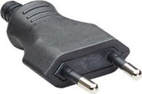 Bachmann Płaska wtyczka euro BACHMANN czarna, połączenie śrubowe VE 3 szt. w torebce foliowej