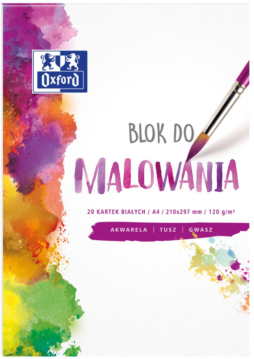 Oxford Blok do malowania A4 20k biały