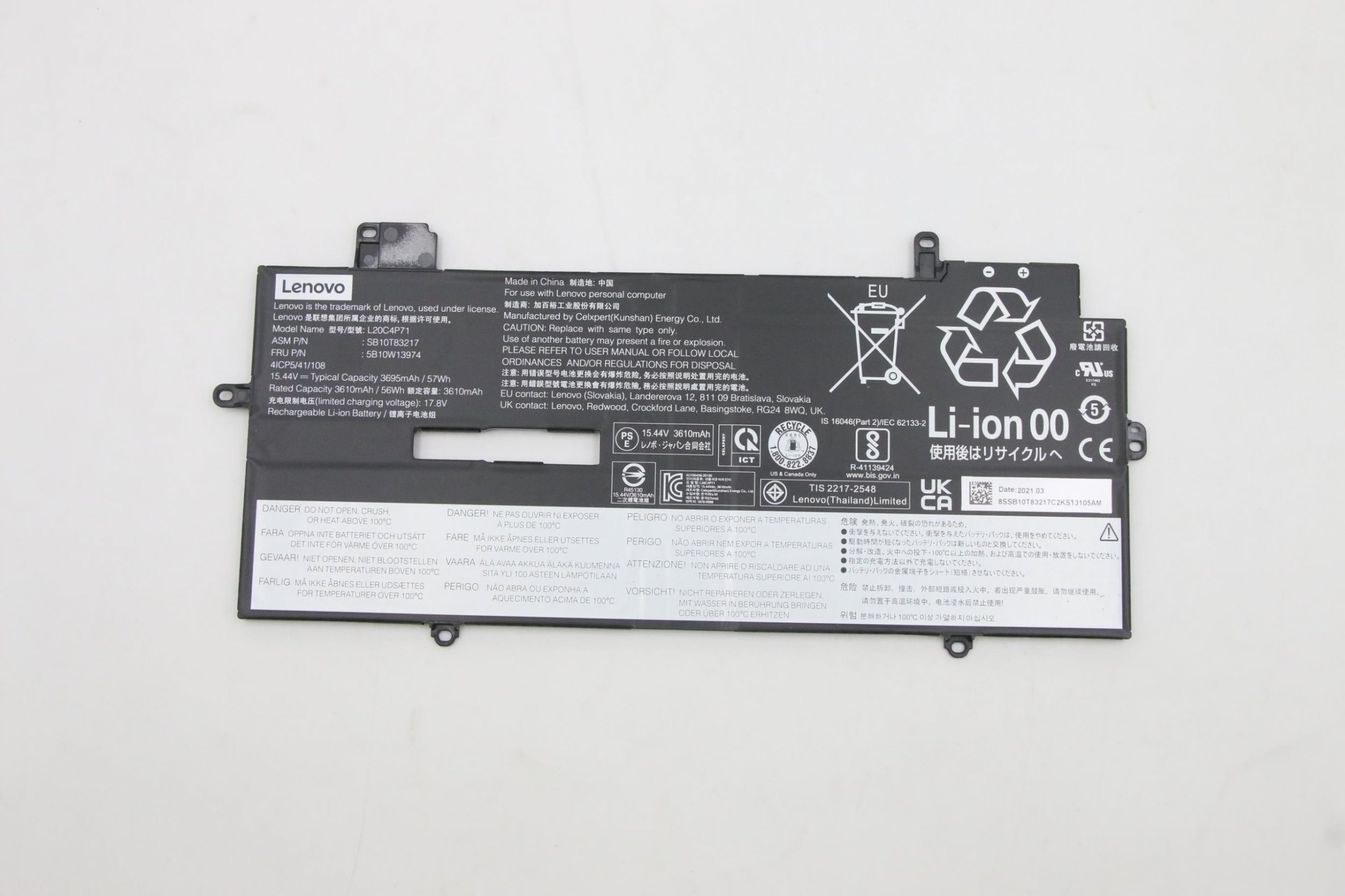 Bateria Lenovo Internal,4c,57Wh,LiIon,CXP