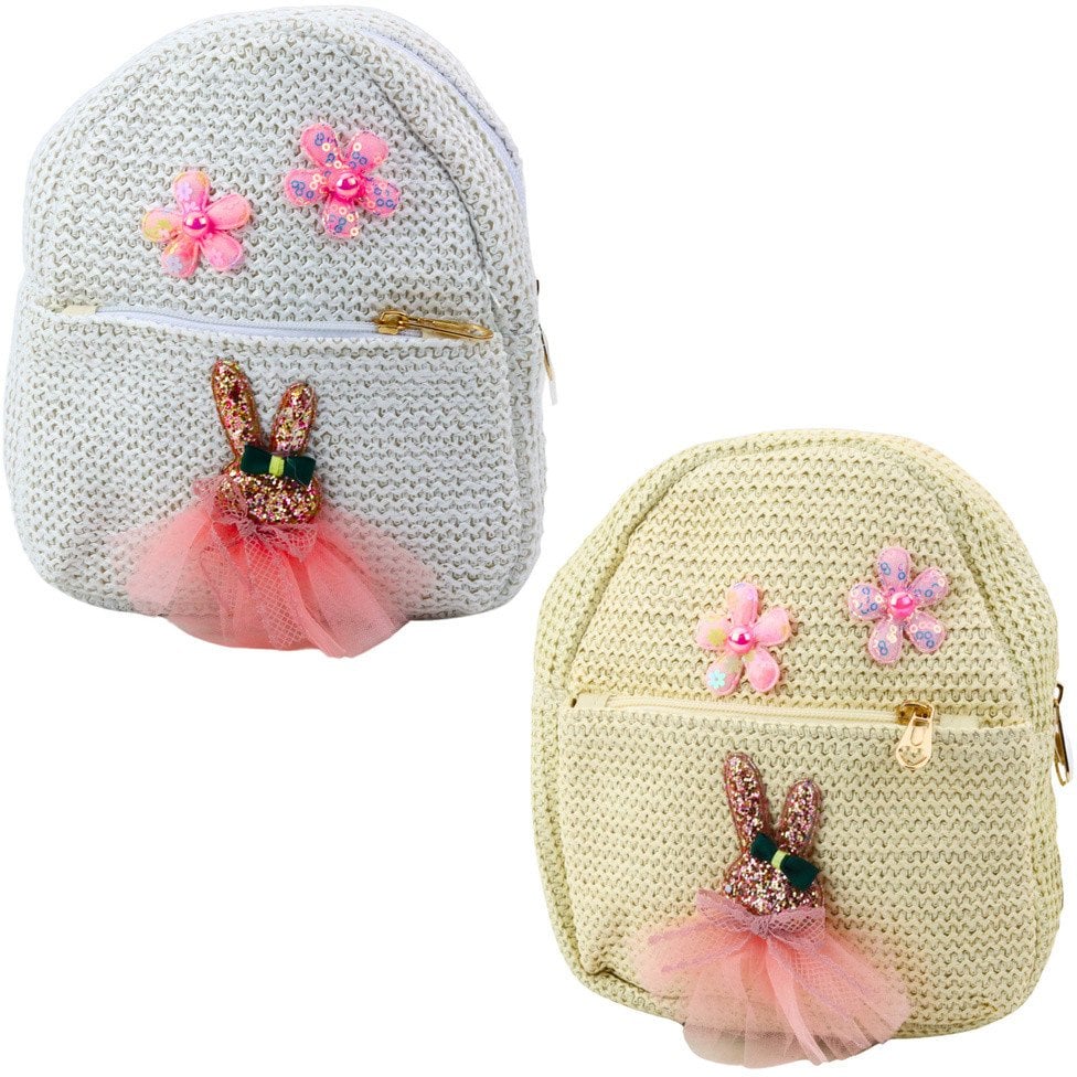 Plecak Dziecięcy Haftowany Królik W Sukience Kwiatki 2,5L 20cm LEAN