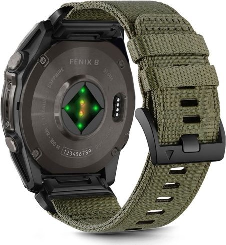 Tech-Protect TECH-PROTECT NYLON CLASSIC GARMIN FENIX 5X / 5X PLUS / 6X / 6X PRO / 7X / 8 (51 MM) OLIVE GREEN