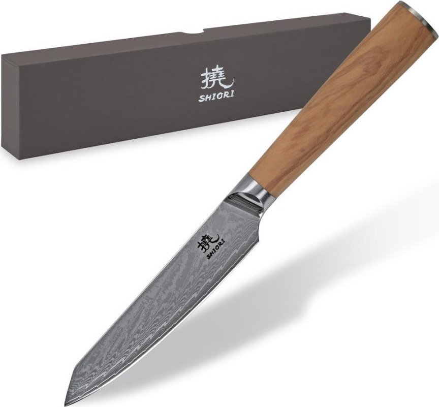 Shiori Nóż uniwersalny Shiori Oribu Muro ze stali damasceńskiej