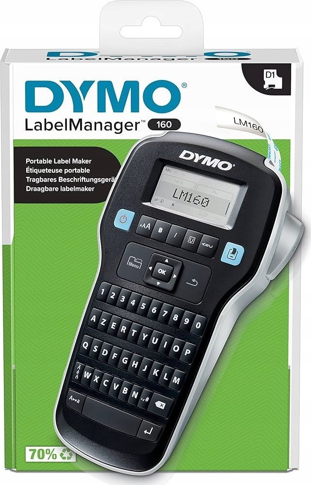 Drukarka etykiet Dymo DYMO LabelManager 160 6/9/12 mm D1-Bänder Azerty