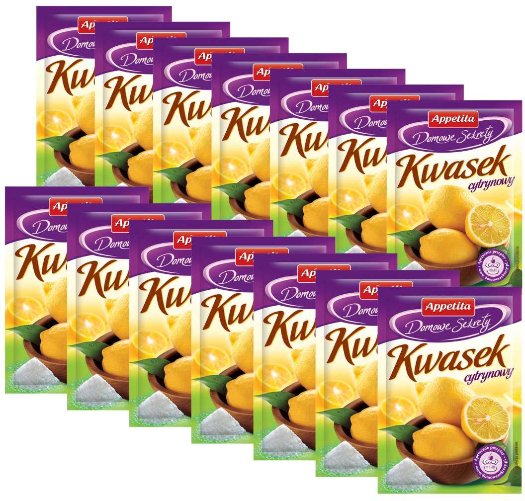 Appetita Domowe Sekrety Kwasek cytrynowy 20 g x 15 sztuk