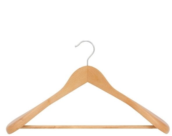 WOODEN COAT HANGER LSD001 NATURAL