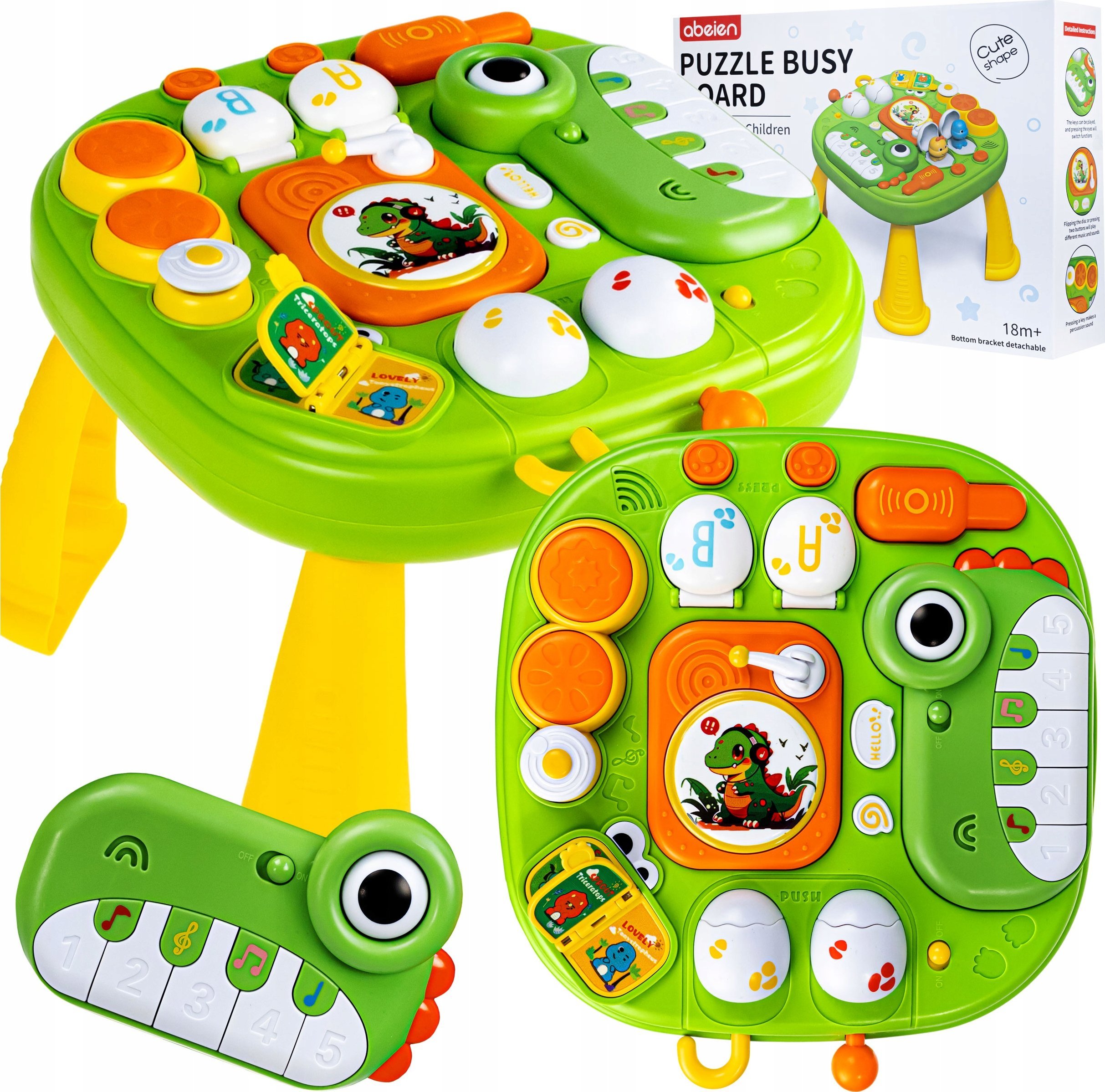 Stolik Interaktywny Dinozaur Dla Dziecka Pianinko Gramofon Jaja Dinozaura