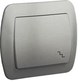 Kontakt-Simon Łącznik schodowy Simon Akord pojedynczy 10AX aluminium (AW6/26)