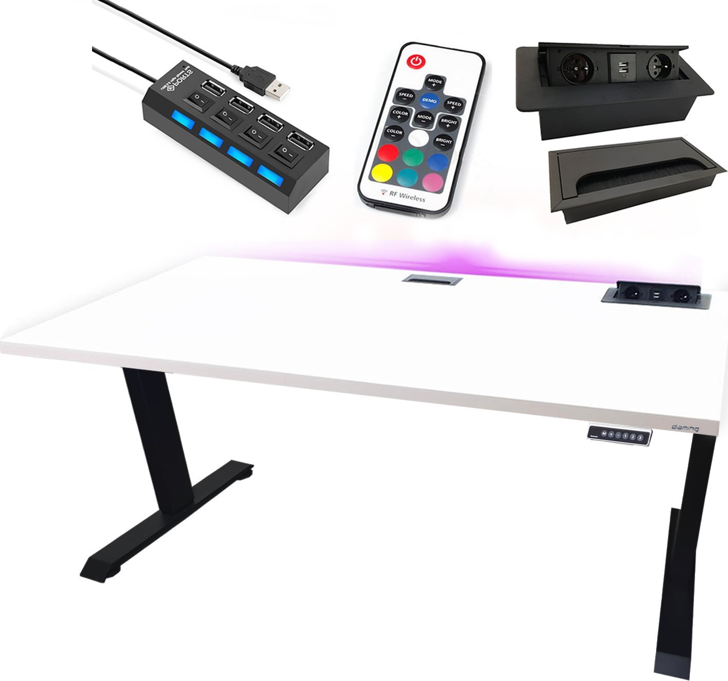 BIURKO ELEKTRYCZNE 160x80 REGULOWANE NOGI LOFTOWE METALOWE PRODUCENT