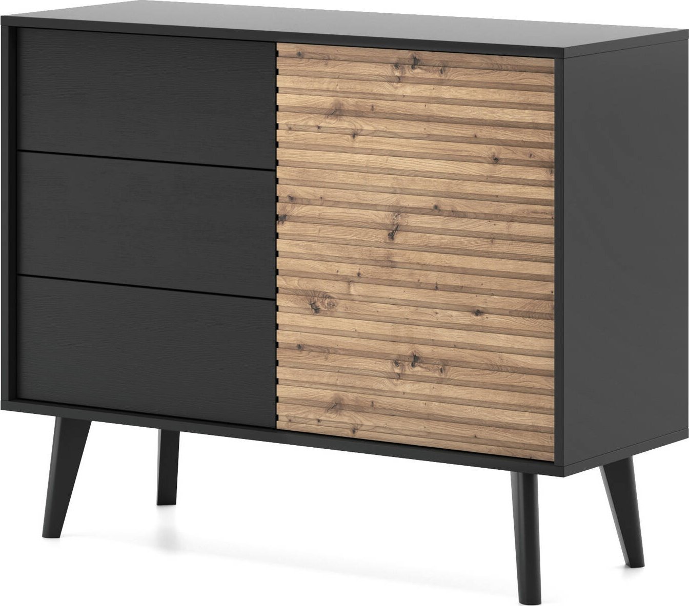 Ravio Komoda z szufladami Maestro KSZ104 w kolorze czarnym