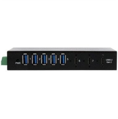 EX-12297HMS 7-portowy metalowy HUB USB 3.2 Gen 2x1 z 2 portami USB-C i 5 portami USB-A 3.2 Gen 1