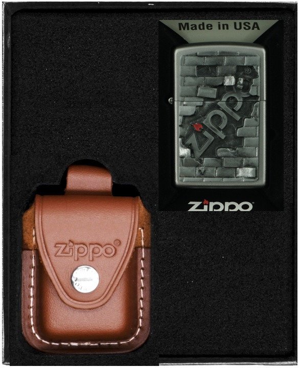 Zestaw ZIPPO Zapalniczka WALL EMBLEM Prezentowy No2