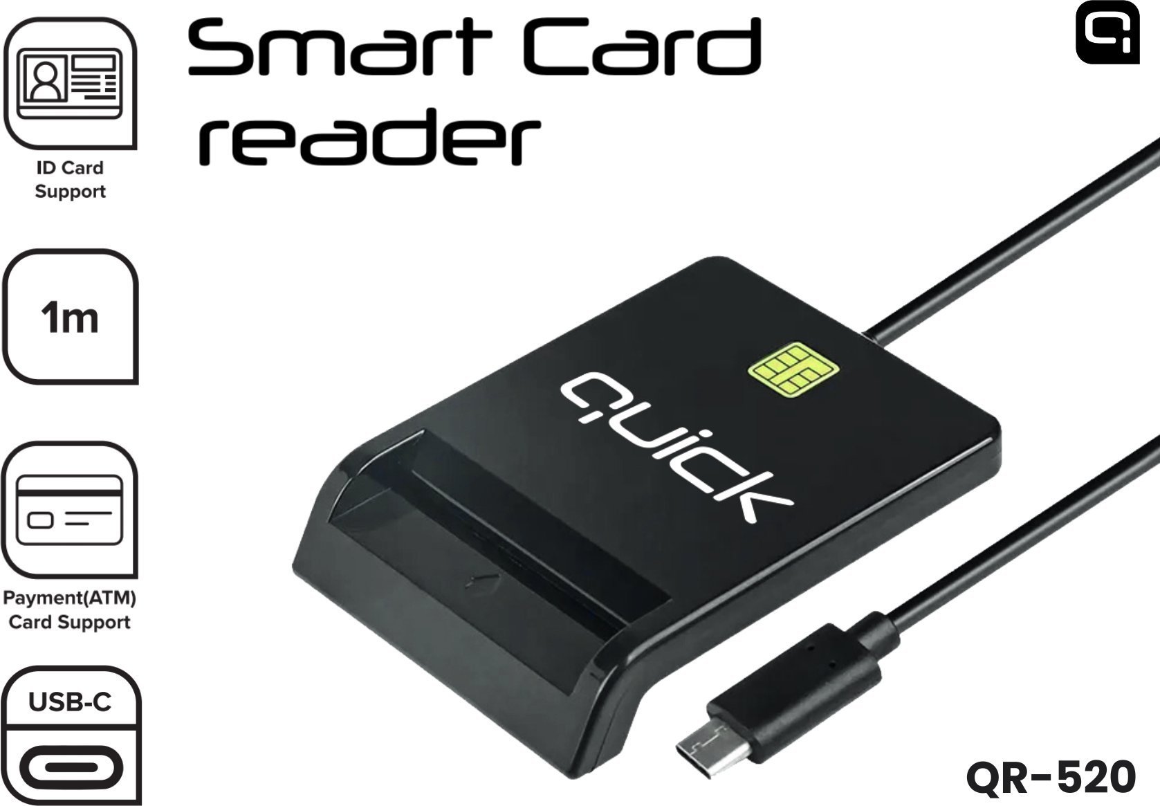 Quick QR-520 Smart ID Card reader USB-C