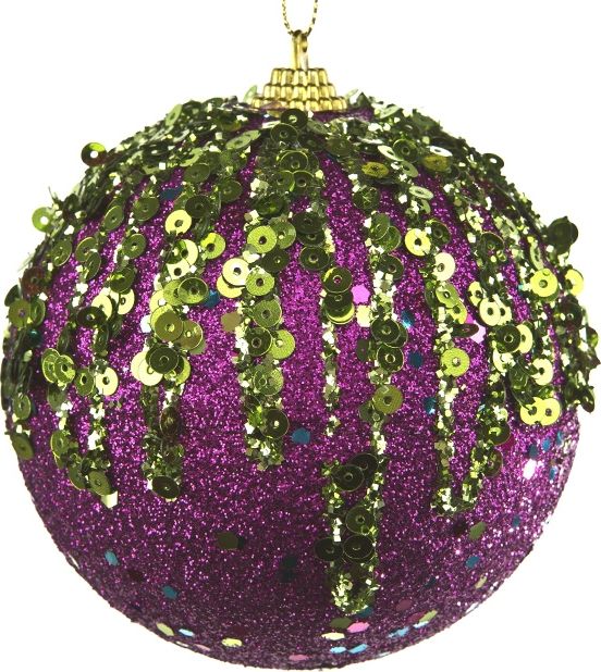 Witek Home Bombka 10cm (2 szt.) brokat, cekiny