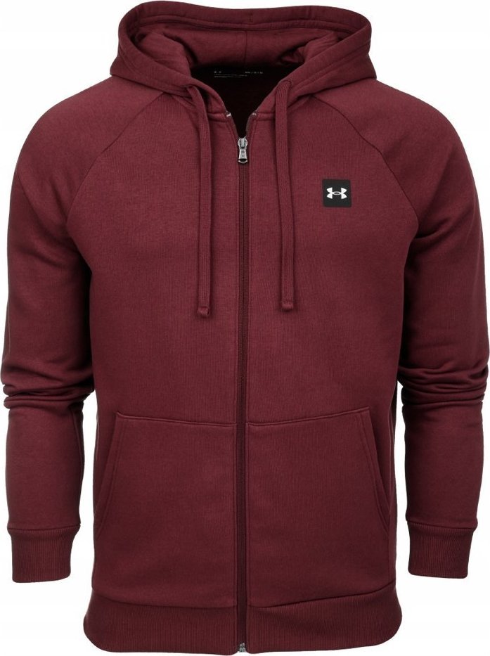 Under Armour Bluza męska Under Armour Rival Fleece FZ Hoodie bordowa 1357111 690 S