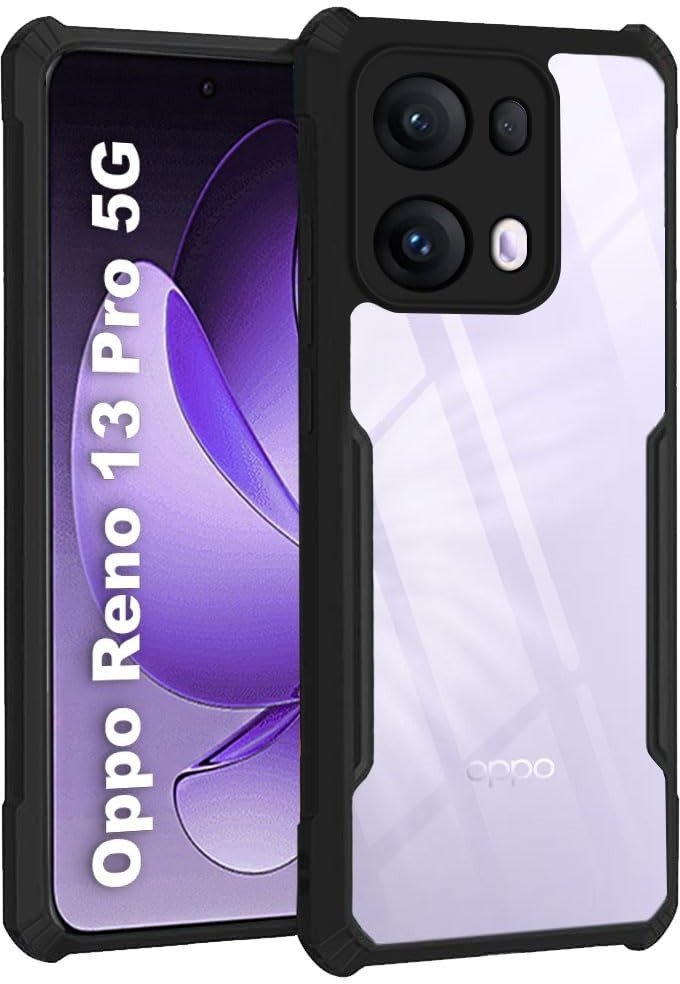 Etui do Oppo Reno 13 Pro 5G, przezroczysto-czarne