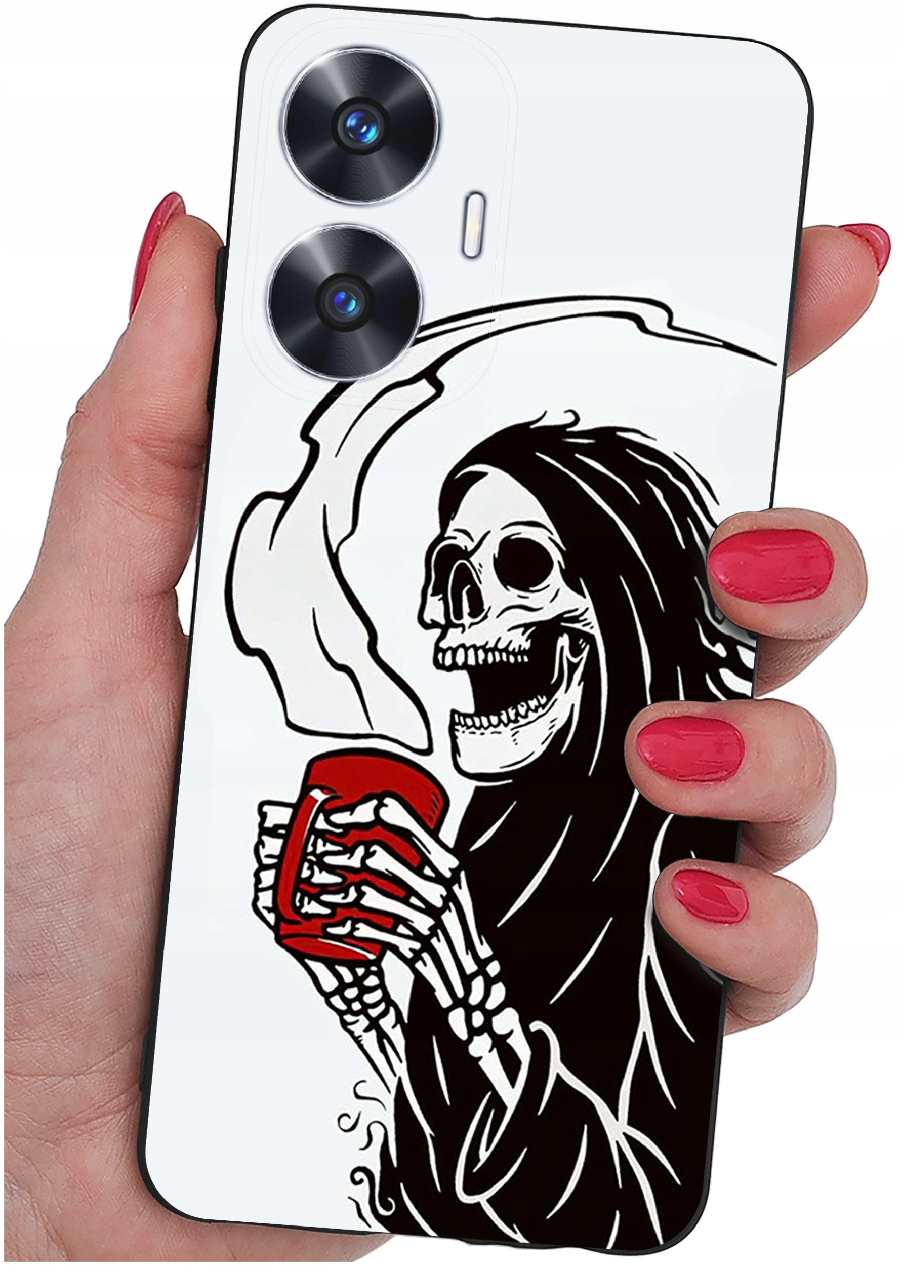 ETUI do Realme C55 WZORY |SILIKONOWE MATT CASE + SZKŁO 9H