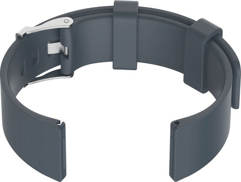 Pasek gumowy do zegarka U15 - szary/srebrny - 20mm