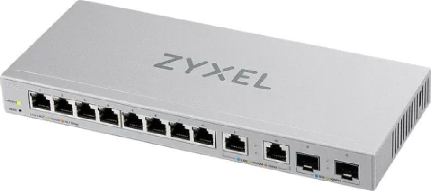 Switch ZyXEL XGS1210-12 - V2 - Switch - managed - 8 x 10/100/1000 + 2 x 100/1000/2.5G + 2 x 1 Gigabit/10 Gigabit SFP+ (Uplink) - Desktop do montażu na