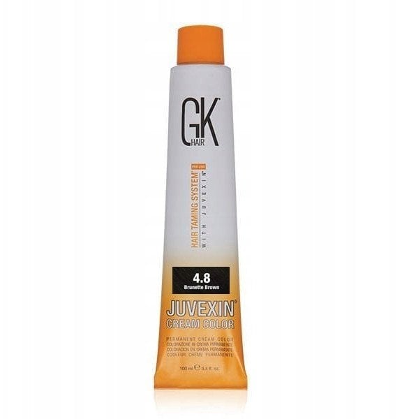 GK HAIR (Global Keratin) Global Keratin, Cream Colour, Permanent Hair Dye, 4.8 Brunette Brown, 100 ml For Women